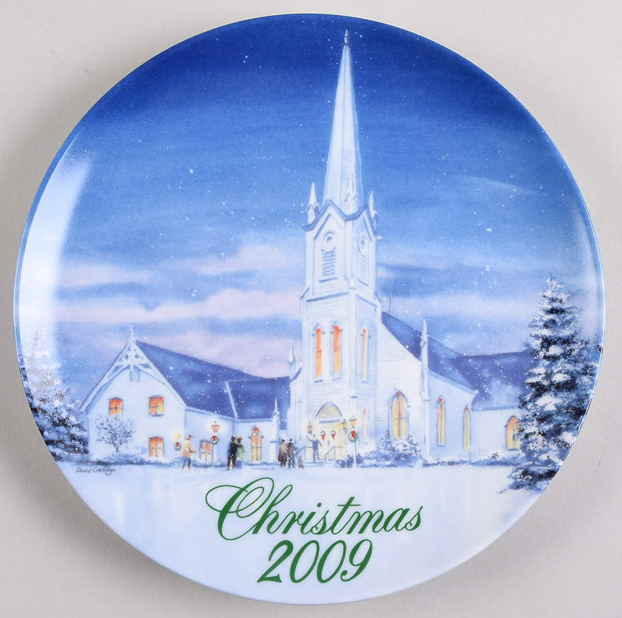 Smuckers Christmas Plates 2009-Christmas Plate-Church In Aurora - No Box by Smuckers-1