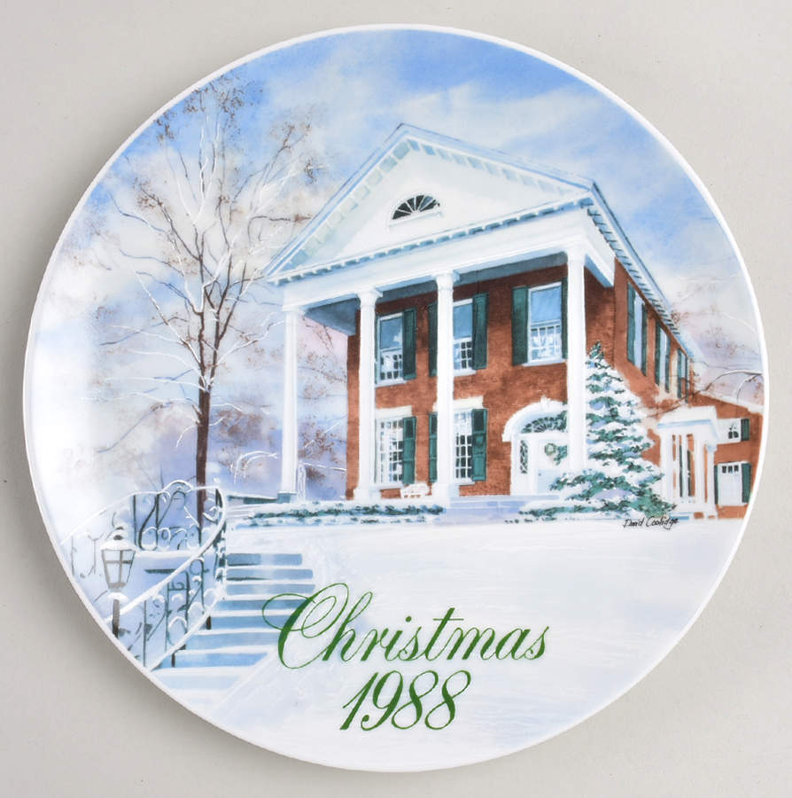 Smuckers Christmas Plates 1988-Christmas Plate - No Box by Smuckers-1
