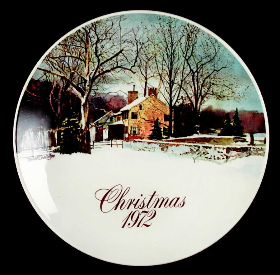 Smuckers Christmas Plates 1972-Christmas Plate - No Box by Smuckers-1