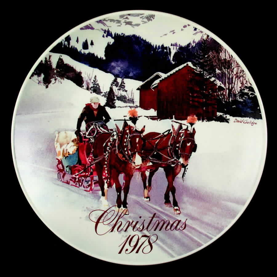 Smuckers Christmas Plates 1978-Christmas Plate - No Box by Smuckers-1