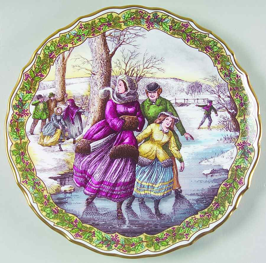 Victorian Christmas The Skaters - Boxed by Spode-1
