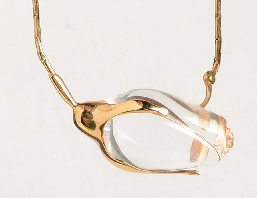 Steuben Figurines & Giftware 14k Gold Rosebud Choker Necklace - Nb736, No Box by Steuben-1