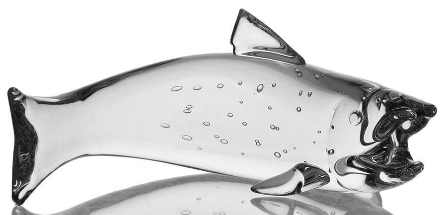 Steuben Figurines & Giftware Brook Trout-Straight Tail Up - Boxed by Steuben-1