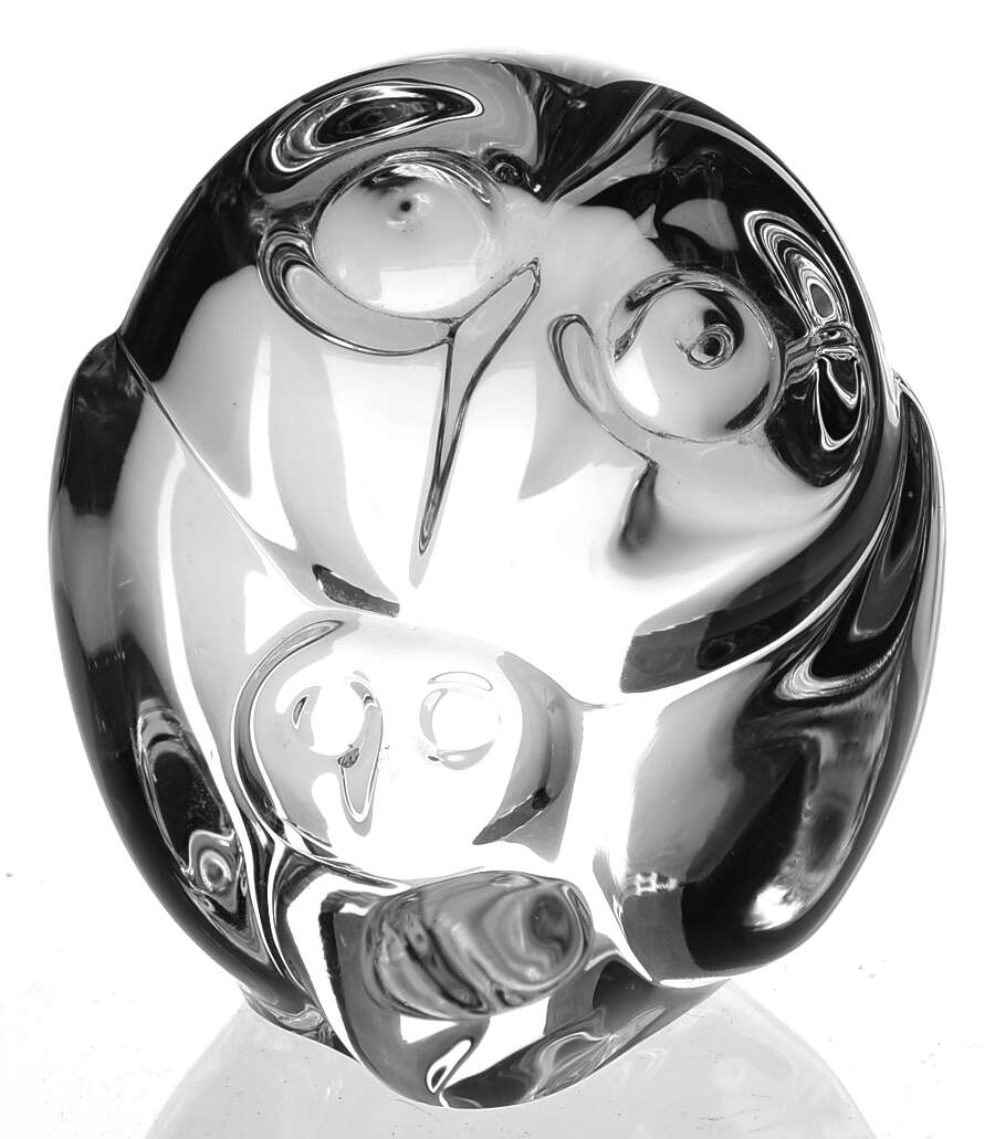 Hand Coolers By Steuben Owl And Owlet  - Boxed by Steuben-1