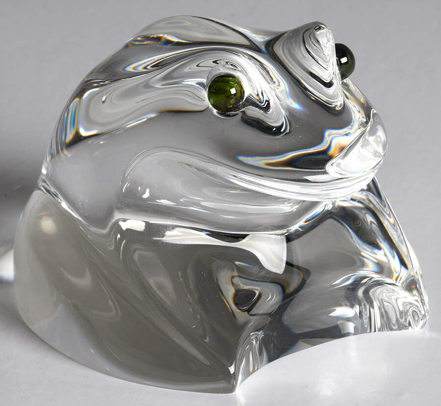 Steuben Figurines & Giftware Magical Frog-Green Eyes - No Box by Steuben-1