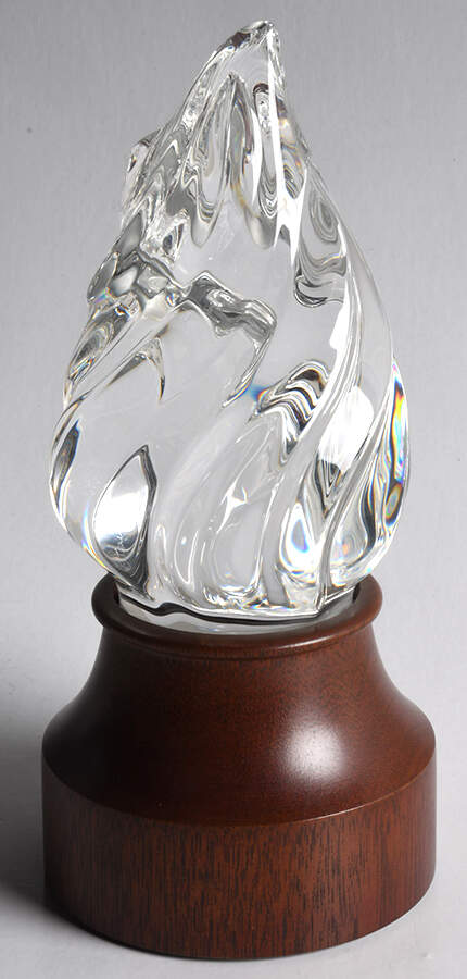 Steuben Figurines & Giftware Torch Of Strength W/Base - Boxed by Steuben-1