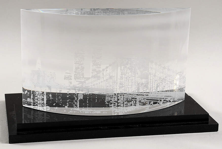 Steuben Figurines & Giftware City Lights: Manhattan W/Granite Base - No Box by Steuben-1