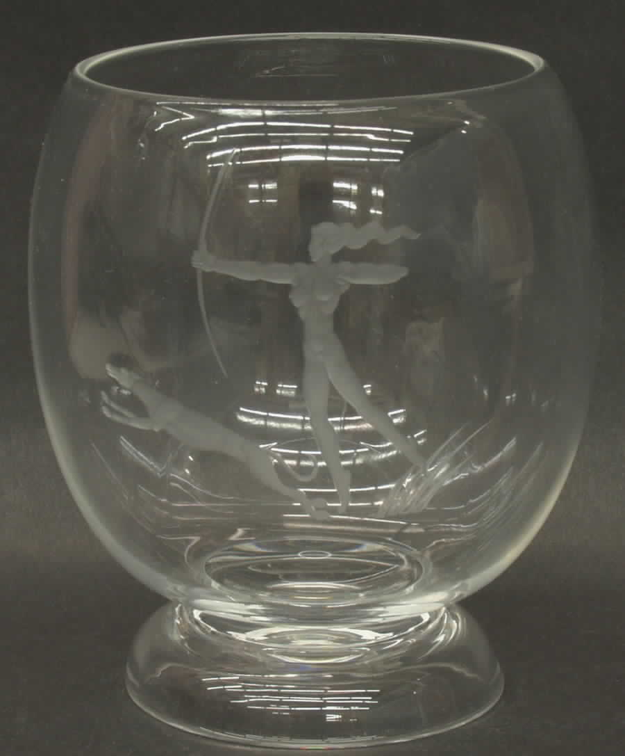 Steuben Figurines & Giftware Diana Goddess Of The Hunt Vase-Waugh - Boxed by Steuben-1
