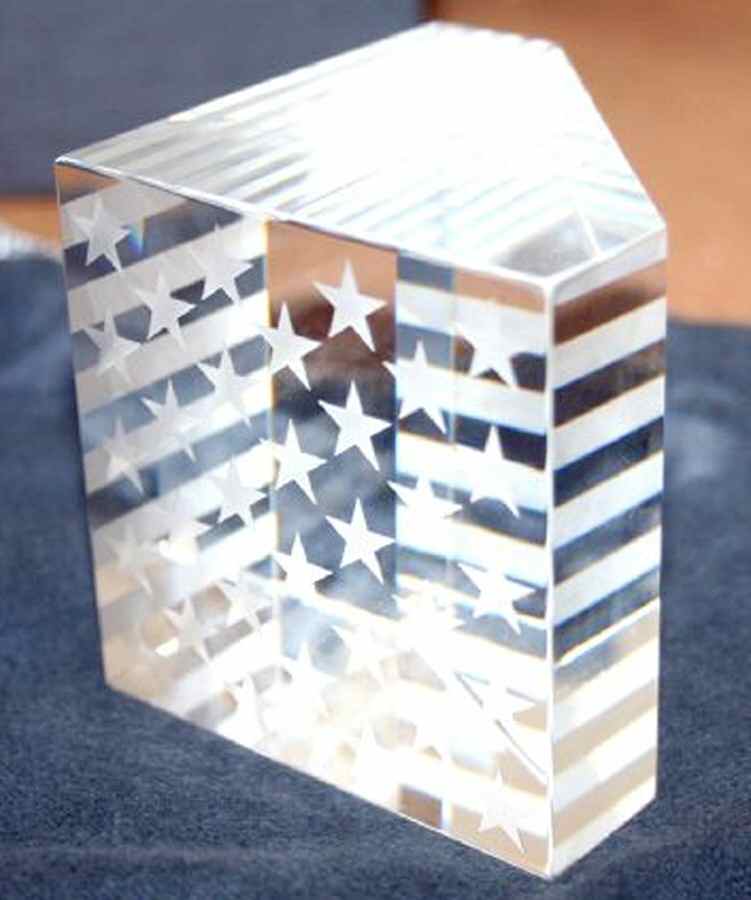 Steuben Figurines & Giftware Stars & Stripes Paperweight - Boxed by Steuben-1