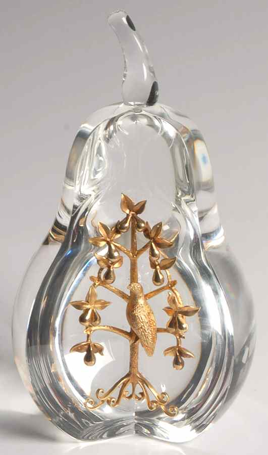 Steuben Figurines & Giftware Partridge In A Pear Tree-18k Gold - Boxed by Steuben-1