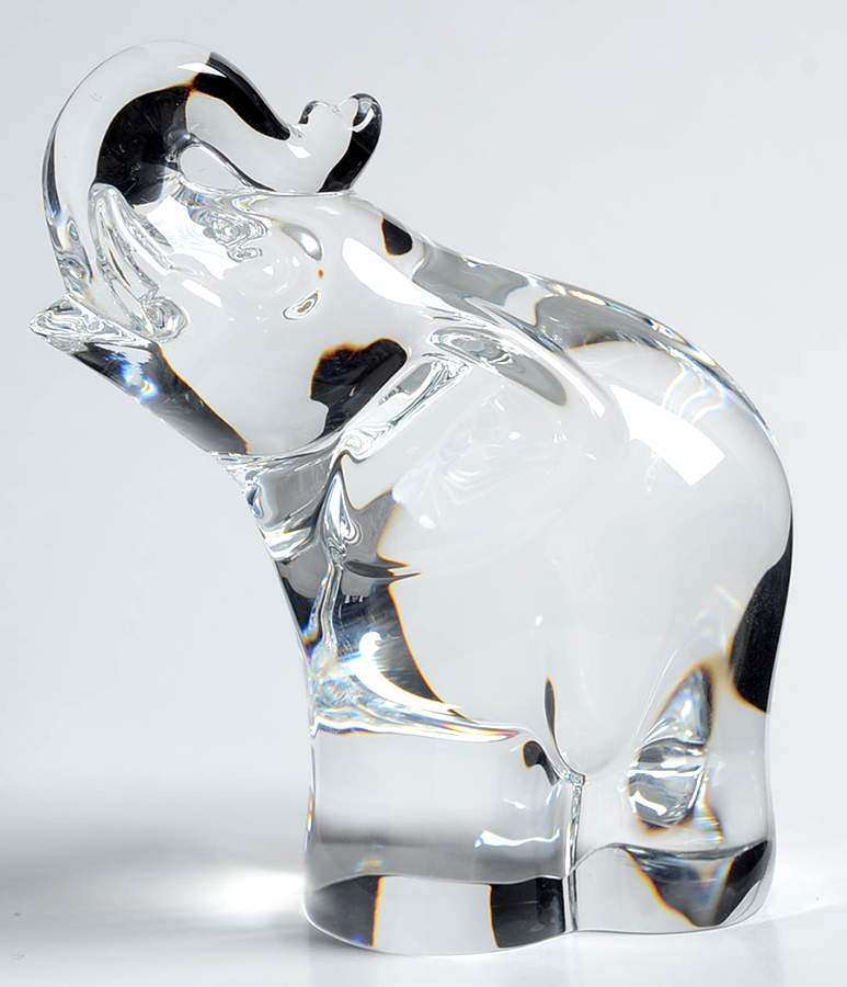 Hand Coolers By Steuben Elephant (Head Up) - Boxed by Steuben-1