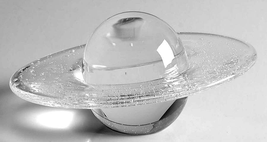 Steuben Figurines & Giftware Saturn Paperweight - Boxed by Steuben-1
