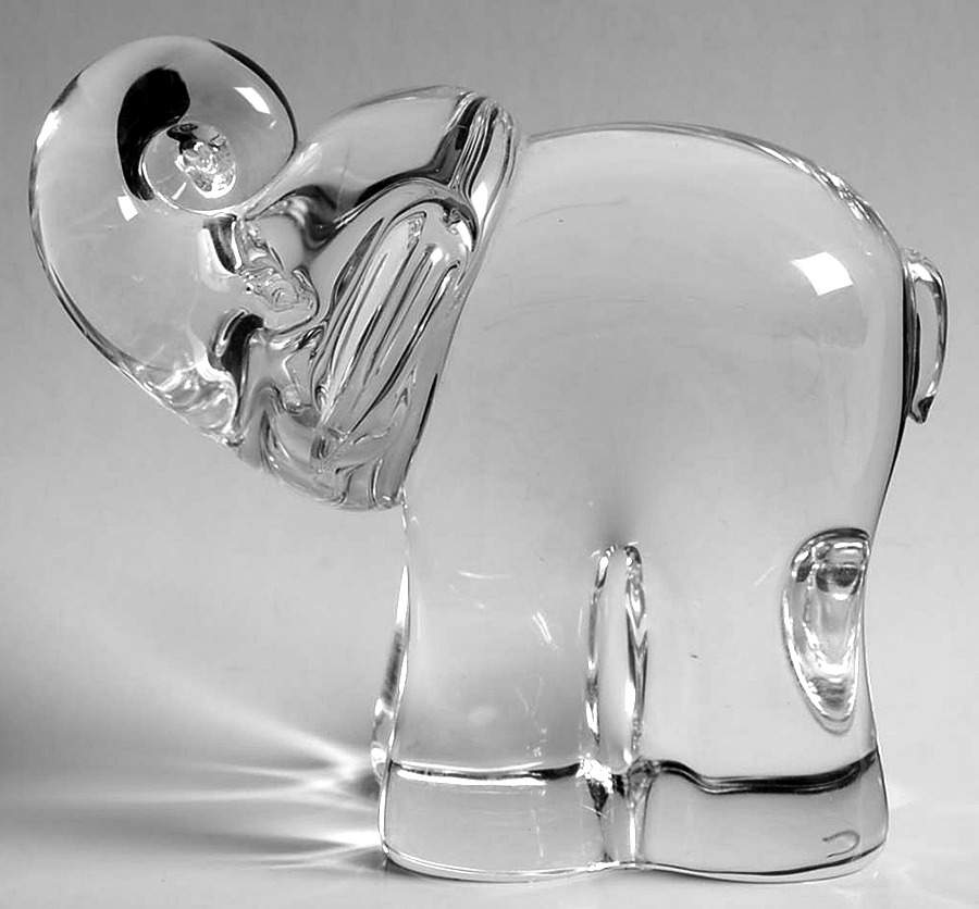 Steuben Figurines & Giftware Baby Elephant-Trunk Up - Nb723, No Box by Steuben-1