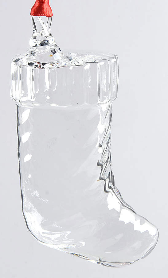 Crystal Christmas Ornaments Stocking - Boxed by Steuben-1