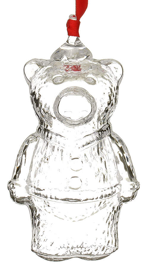 Crystal Christmas Ornaments Teddy Bear - Boxed by Steuben-1