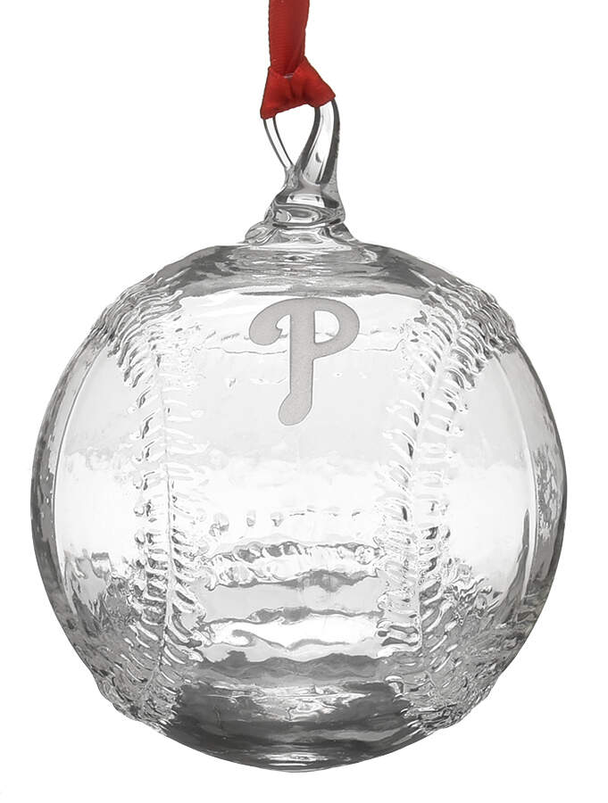Crystal Christmas Ornaments Baseball - Boxed by Steuben-1