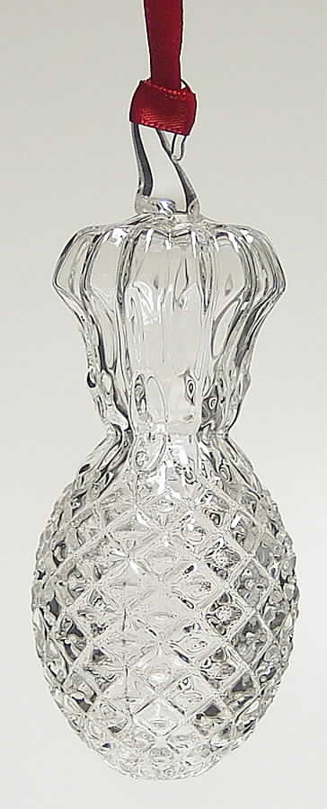 Crystal Christmas Ornaments Pineapple - Boxed by Steuben-1