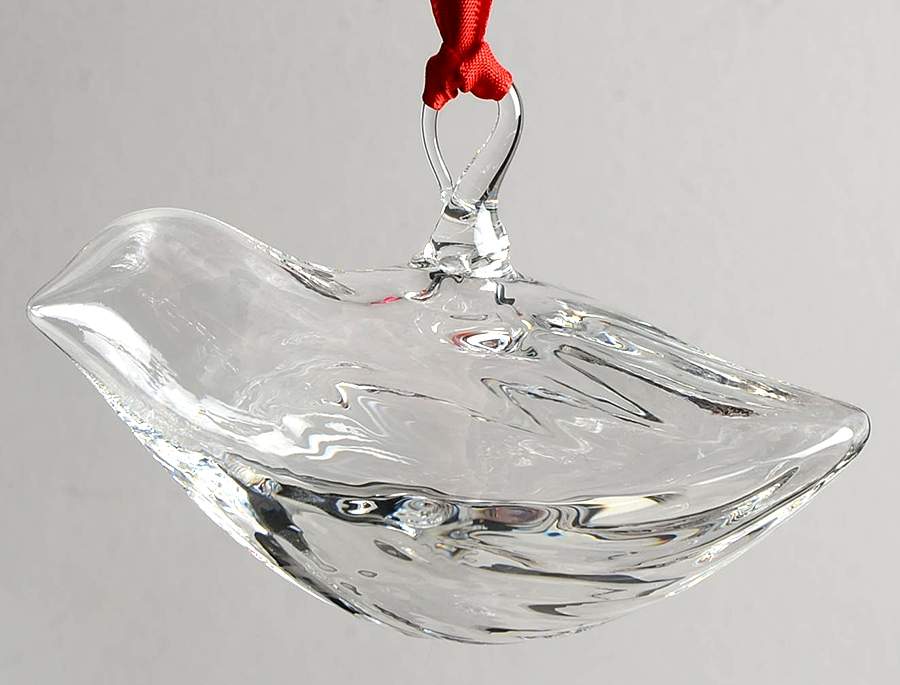 Crystal Christmas Ornaments Dove - Boxed by Steuben-1