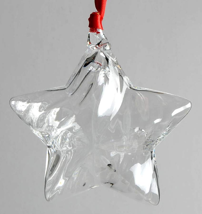 Crystal Christmas Ornaments Star - Boxed by Steuben-1