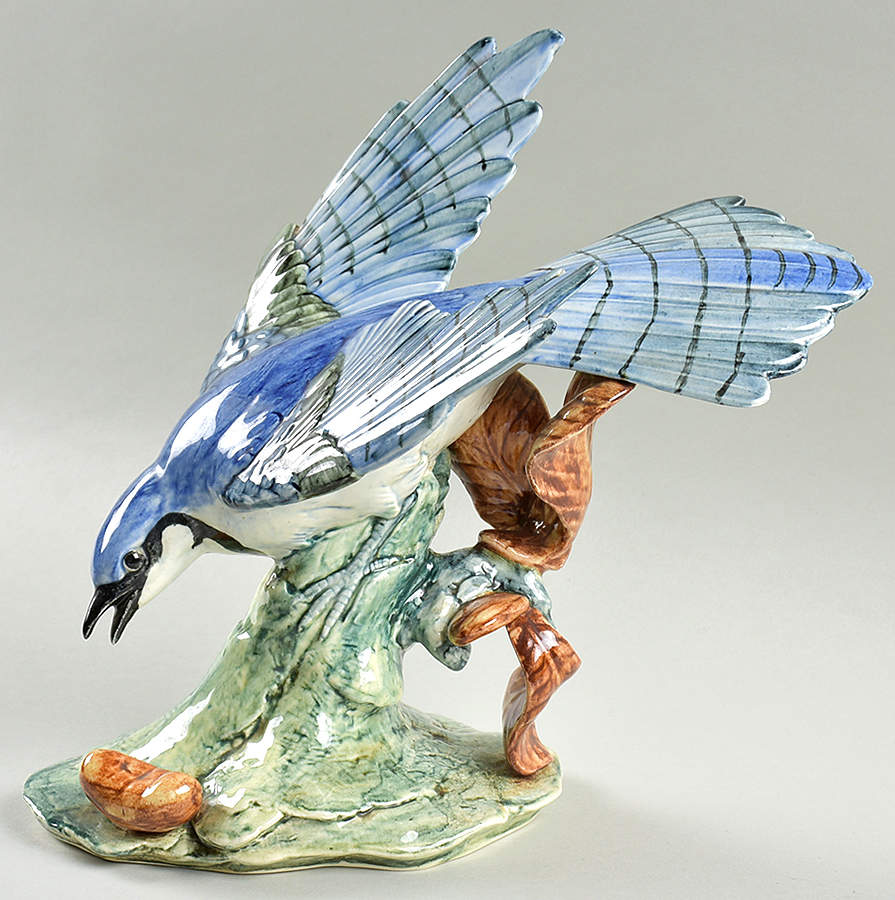 Stangl Birds Blue Jay With Peanut - No Box by Stangl-1