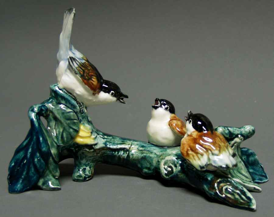 Stangl Birds Chickadees-Black & White - No Box by Stangl-1