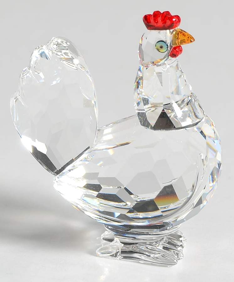 The Peaceful Countryside Hen-Crest-Light Siam - Boxed by Swarovski-1