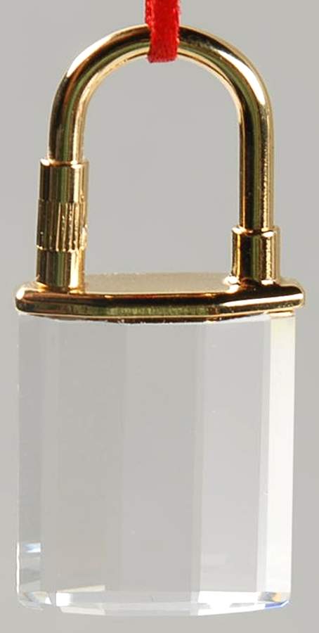 Swarovski Crystal Giftware Padlock-Key Holder - With Box Bx709 by Swarovski-1