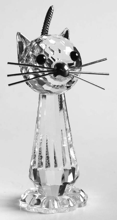 Pet's Corner Cat-Medium-Var 1-Spring Coil Metal Tail - With Box by Swarovski-1