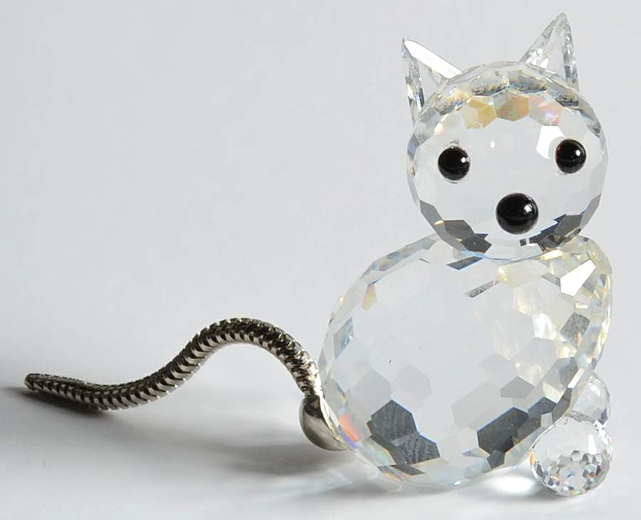Pet's Corner Cat-Mini-Head Turned-Var2 - No Box by Swarovski-1
