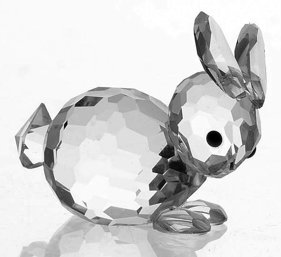 In A Summer Meadow Rabbit-Lying-Mini - Boxed by Swarovski-1