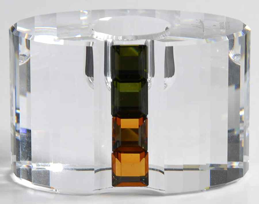 Swarovski Candleholders Rainbow Candleholder-Topaz-Olvine - No Box by Swarovski-1