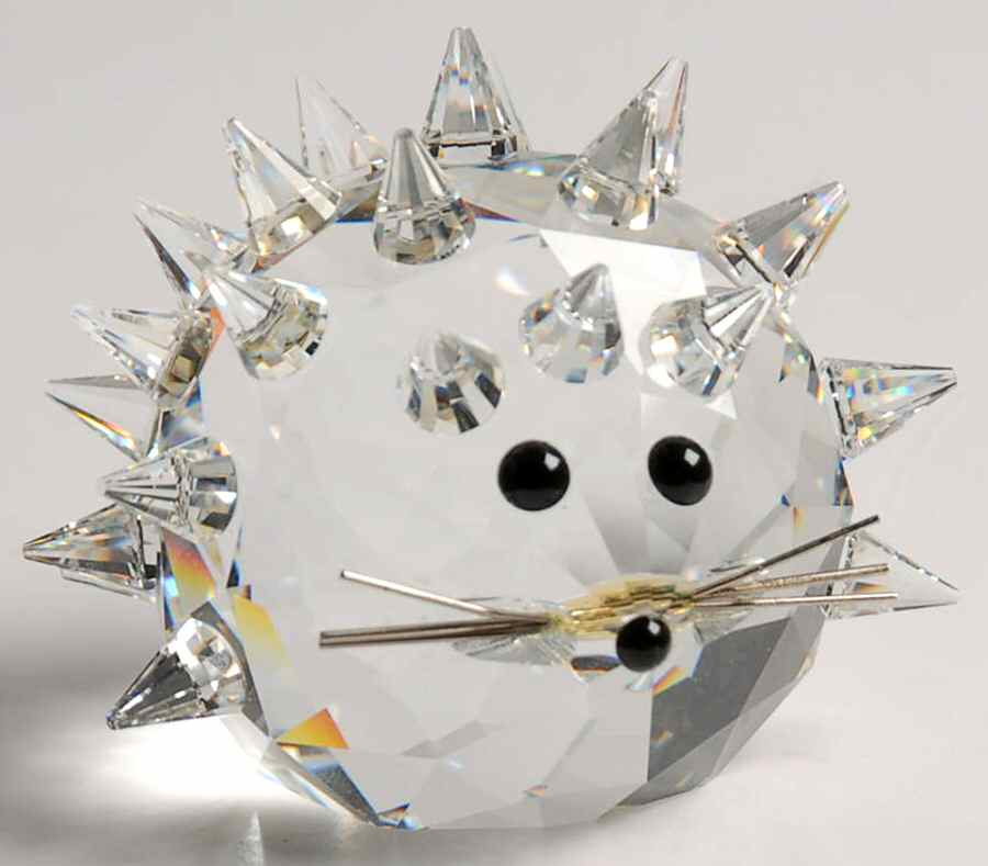 In A Summer Meadow Hedgehog-Large-Metal Whiskers - Boxed by Swarovski-1