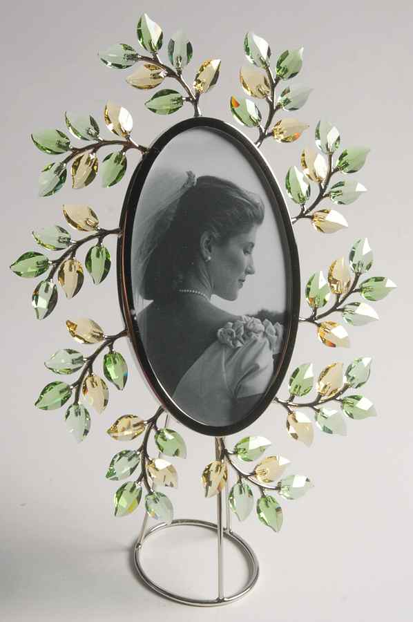 Swarovski Crystal Giftware Leaves Oval Picture Frame - Nb654, No Box by Swarovski-1