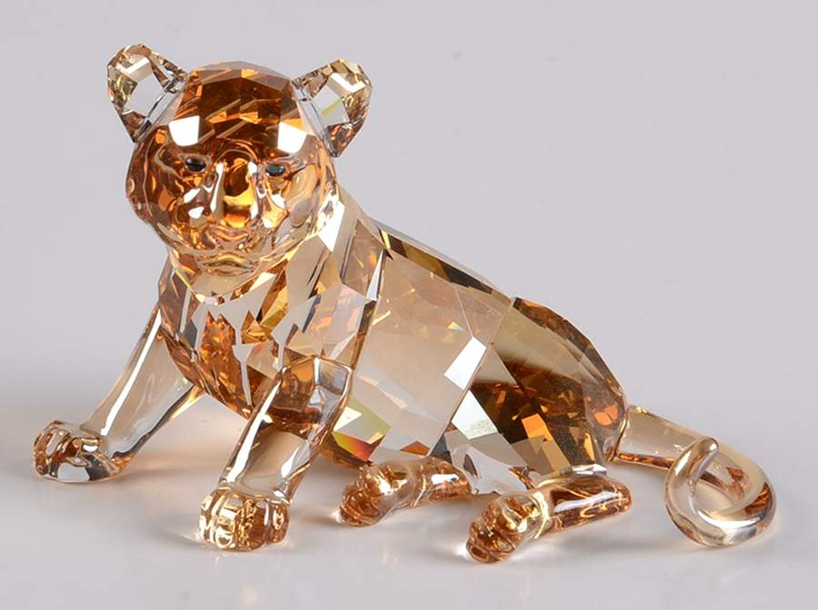 Endangered Wildlife Trilogy - SCS Tiger Cub Sitting - Companion - Boxed by Swarovski-1