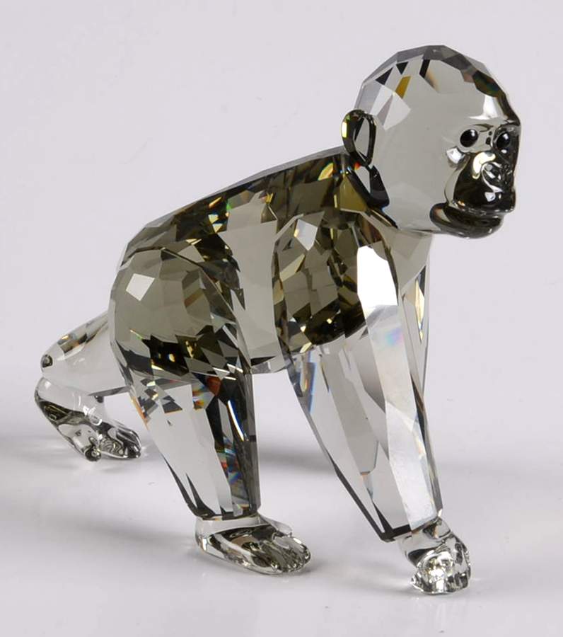 Endangered Wildlife Trilogy - SCS Gorilla Cub - Companion - Boxed by Swarovski-1