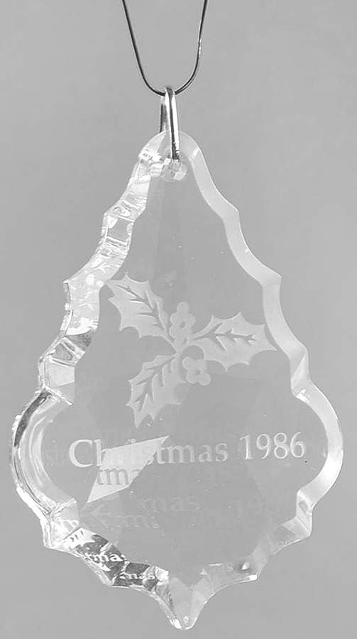 Swarovski Annual Ornaments Christmas Holly-Holiday Etchings (D) - Boxed by Swarovski-1