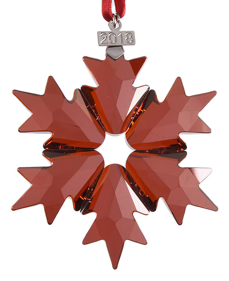 Swarovski Annual Ornaments 2018 Snowflake-Red Magma - With Box 42a by Swarovski-1