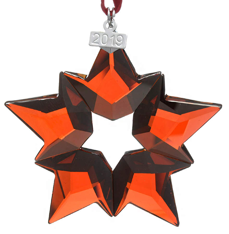 Swarovski Annual Ornaments 2019 Star-Red Magma - With Box 43a by Swarovski-1