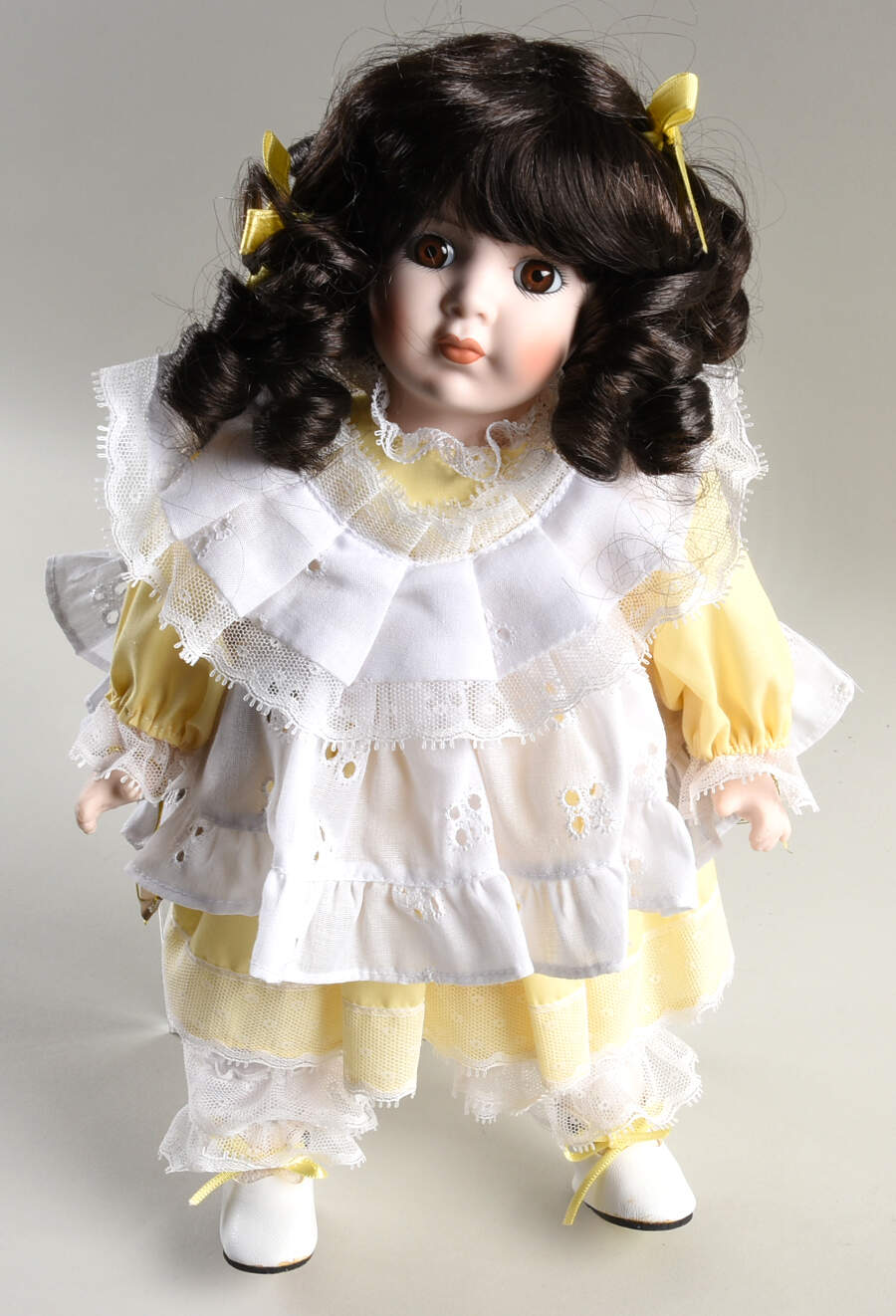 Connoisseur Doll Collection Girl In Yellow Dress-Musical - With Box Bx804 by Seymour Mann-1