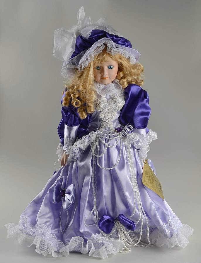 Connoisseur Doll Collection Darcy - Purple Dress - With Box Bx778 by Seymour Mann-1