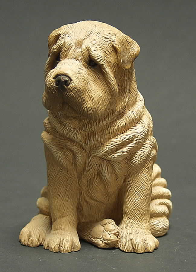 Dogs Shar-Pei Red  - With Box by Sandicast Sculpture-1