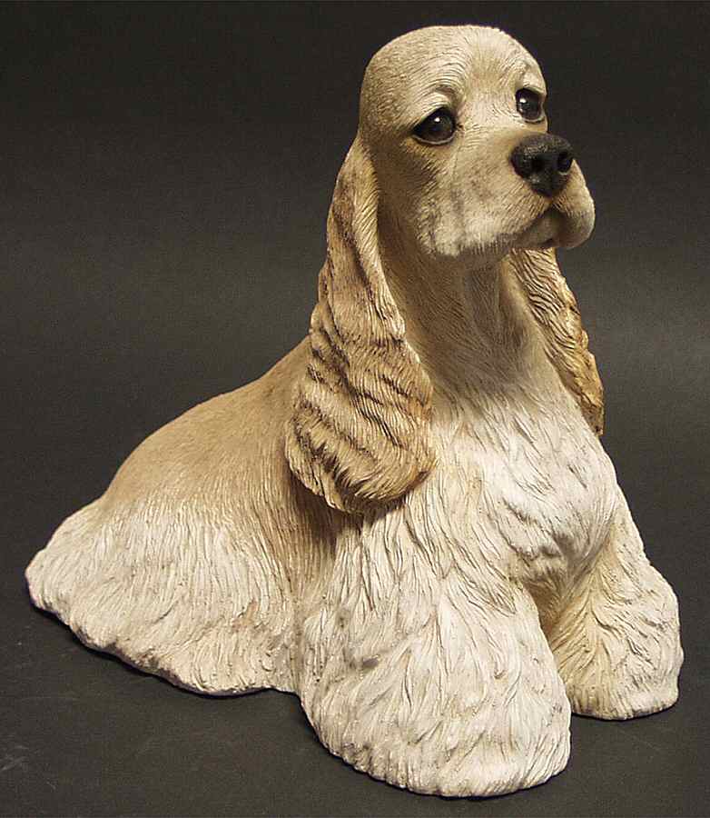 Dogs Cocker Spaniel-Buff - With Box by Sandicast Sculpture-1