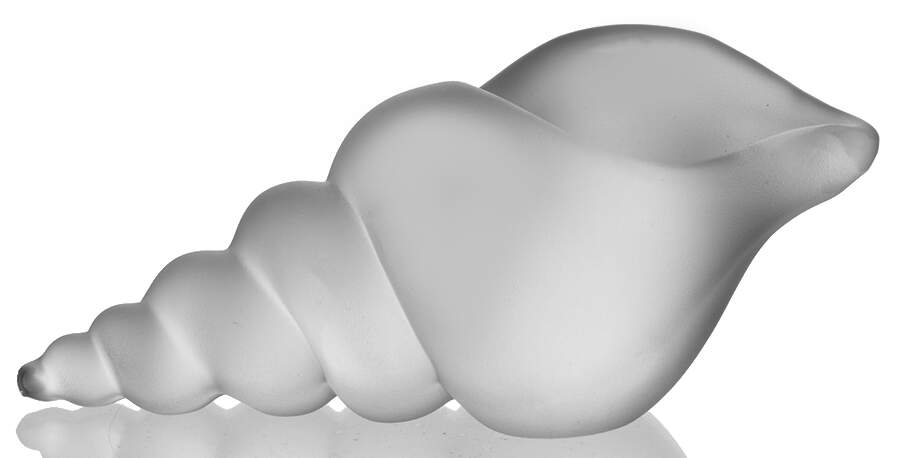 St Louis Figurines Twisted Shell - Clear Frosted - Boxed by St Louis-1