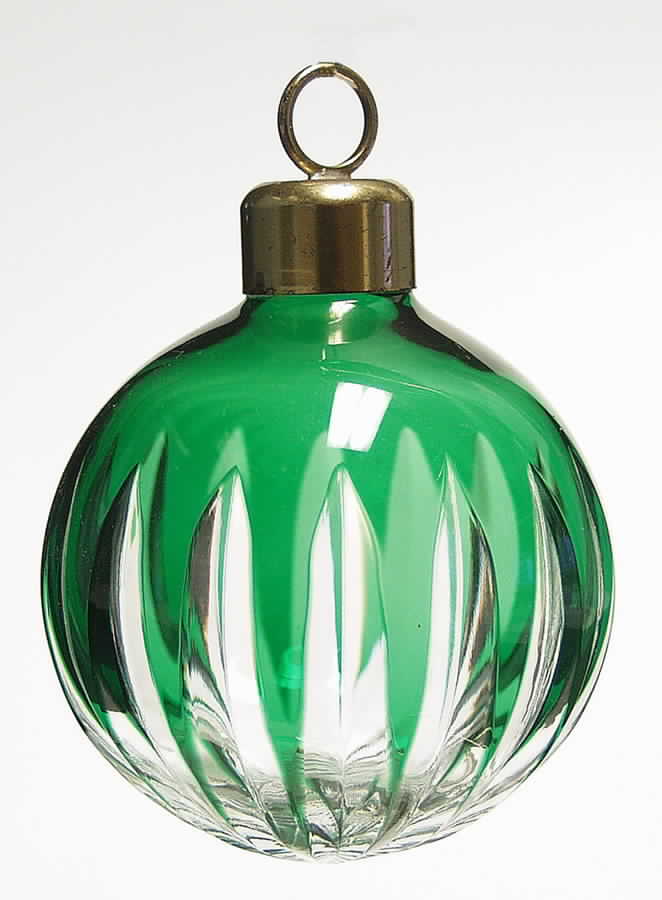 Christmas Ornaments Stripes Green - Boxed by St Louis-1
