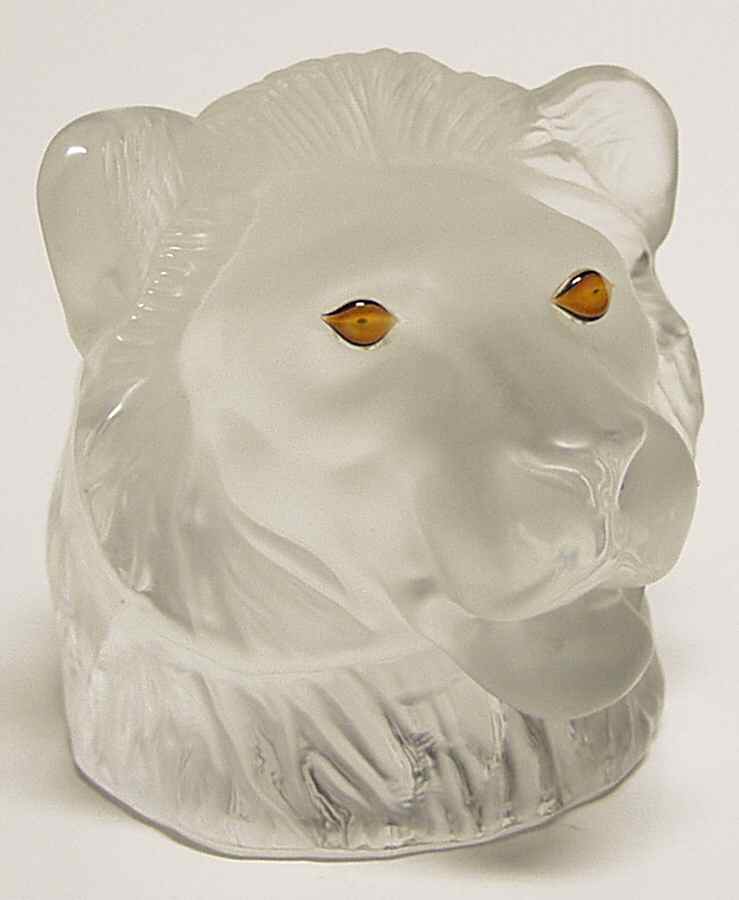 St Louis Figurines Lion-Gold Eyes - Boxed by St Louis-1