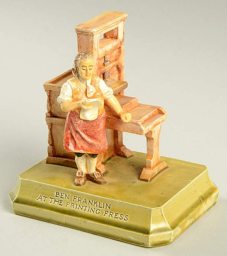 Famous Americans Ben Franklin At The Printing Press - Boxed by Sebastian-1