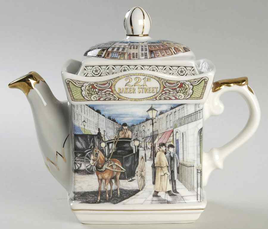 Sadler Tea Pot Sherlock Holmes-221b Baker St - Boxed by Sadler-1