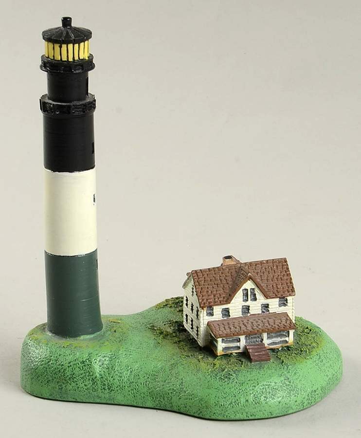 Lighthouse Miniatures Oak Island Light, Nc - No Box by Spoontiques-1