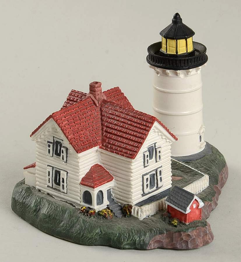 Lighthouse Miniatures Cape Neddick-Nubble, Me - No Box by Spoontiques-1