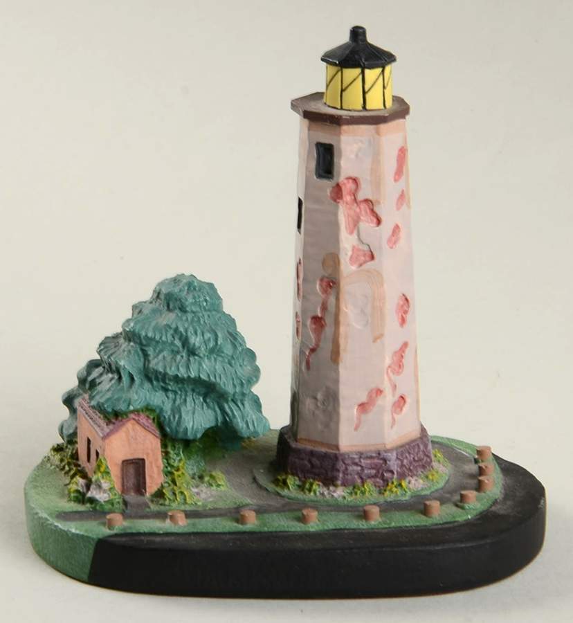 Lighthouse Miniatures Bald Head Island, Nc - No Box by Spoontiques-1